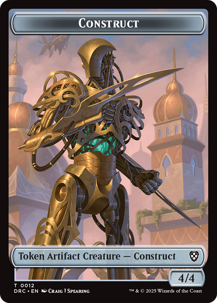 Construct // Golem (0013) Double-Sided Token [Aetherdrift Tokens] | Tacoma Games