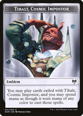 Elf Warrior // Tibalt, Cosmic Impostor Emblem Double-Sided Token [Kaldheim Tokens] | Tacoma Games