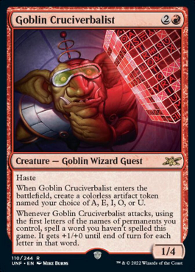 Goblin Cruciverbalist [Unfinity] | Tacoma Games