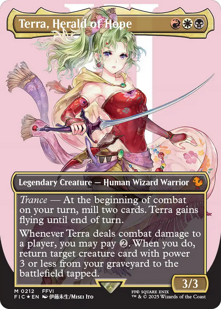 Terra, Herald of Hope (Borderless) (Surge Foil) [FINAL FANTASY Commander] | Tacoma Games