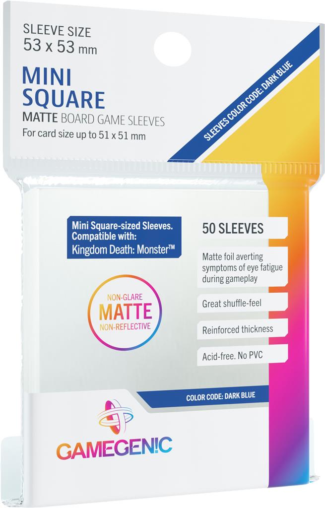 Gamegenic Matte Sleeves: Mini Square (53 x 53mm) | Tacoma Games