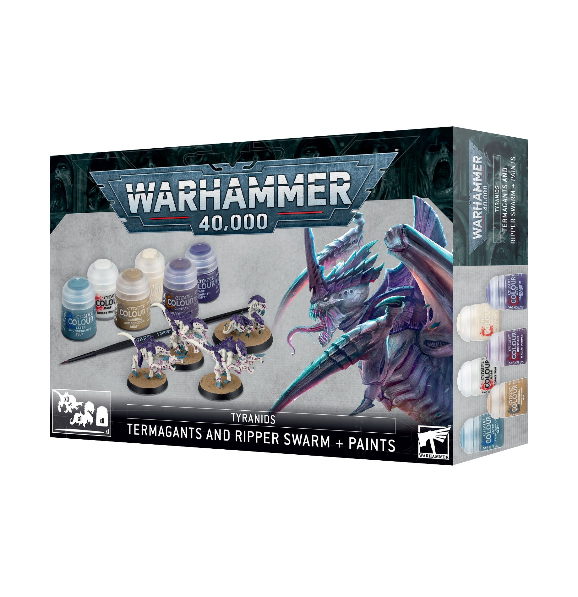 Tyranids: Termagants and Ripper Swarm + Paints Set | Tacoma Games