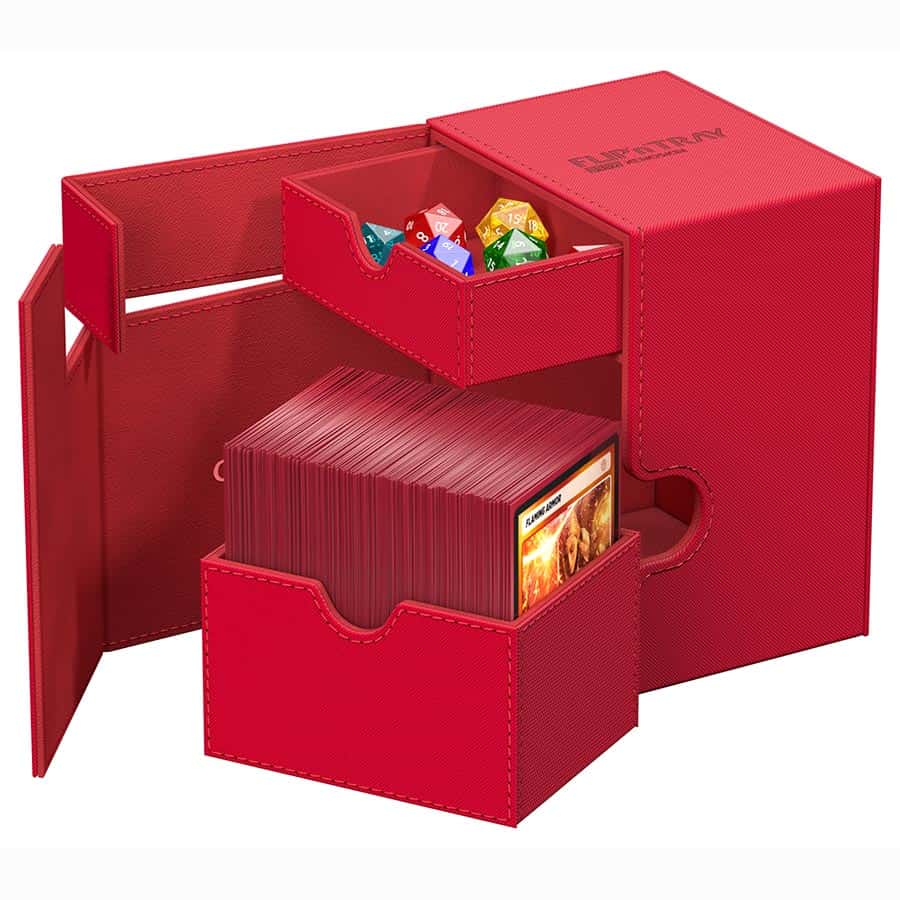 DECK CASE 133+ FLIP'N'TRAY: MONOCOLOR RED | Tacoma Games