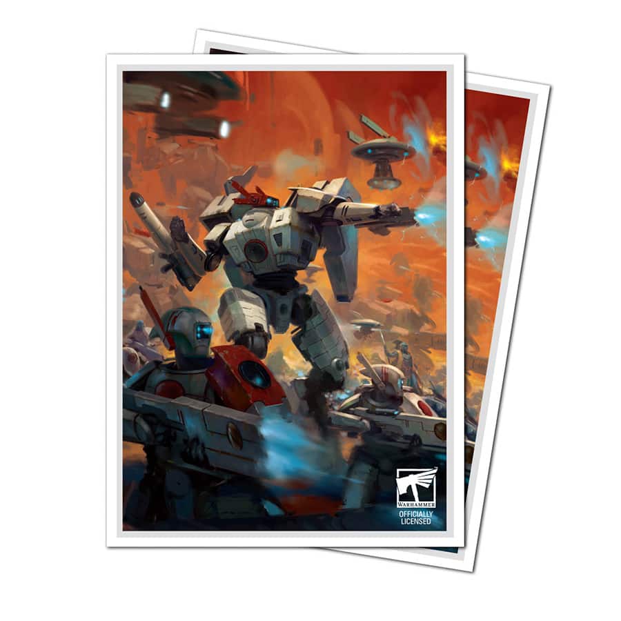 ULTRA PRO: WARHAMMER 40000: T'AU EMPIRE CODEX ALIGNED: 105CT APEX DECK PROTECTOR SLEEVES | Tacoma Games