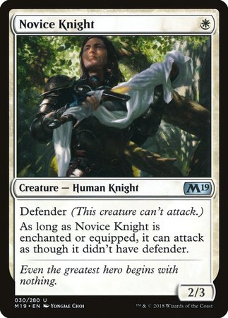 Novice Knight [Core Set 2019] | Tacoma Games