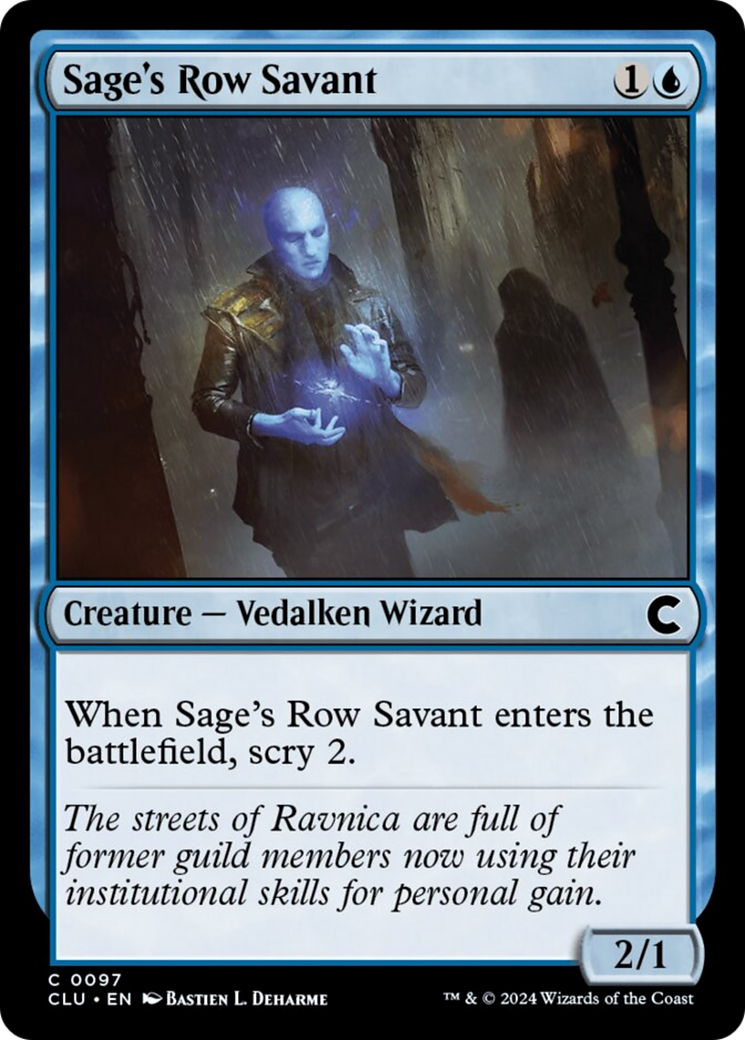 Sage's Row Savant [Ravnica: Clue Edition] | Tacoma Games