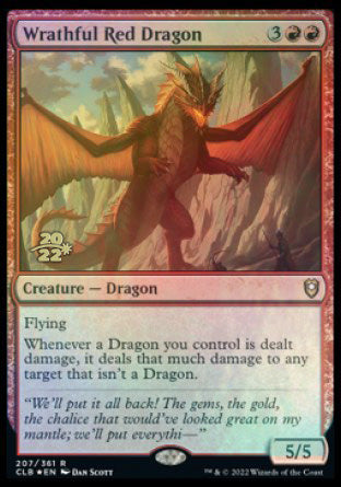 Wrathful Red Dragon [Commander Legends: Battle for Baldur's Gate Prerelease Promos] | Tacoma Games