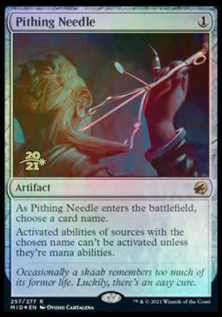 Pithing Needle [Innistrad: Midnight Hunt Prerelease Promos] | Tacoma Games