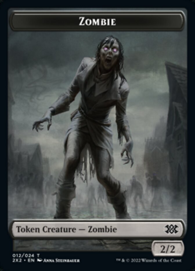 Zombie // Spirit Double-sided Token [Double Masters 2022 Tokens] | Tacoma Games