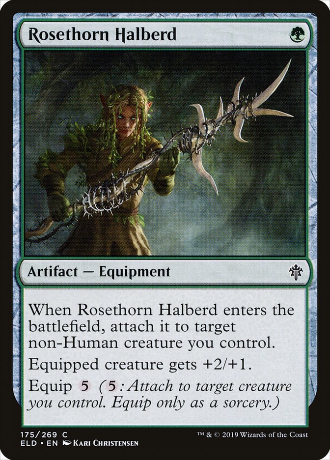 Rosethorn Halberd [Throne of Eldraine] | Tacoma Games