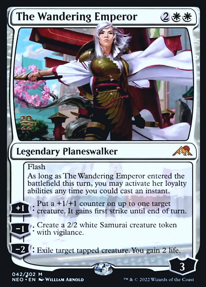 The Wandering Emperor [Kamigawa: Neon Dynasty Prerelease Promos] | Tacoma Games