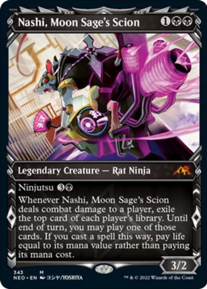 Nashi, Moon Sage's Scion (Showcase Ninja) [Kamigawa: Neon Dynasty] | Tacoma Games