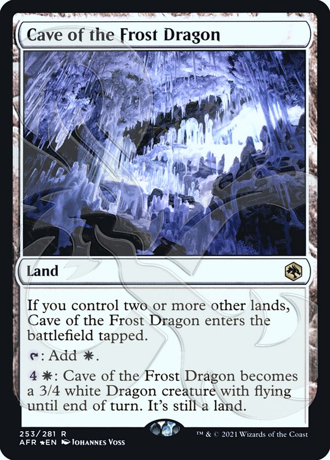 Cave of the Frost Dragon (Ampersand Promo) [Dungeons & Dragons: Adventures in the Forgotten Realms Promos] | Tacoma Games