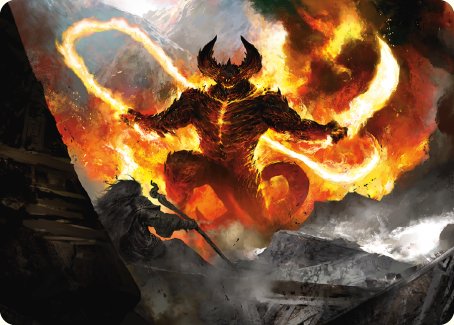 The Balrog, Flame of Udun Art Card [The Lord of the Rings: Tales of Middle-earth Art Series] | Tacoma Games