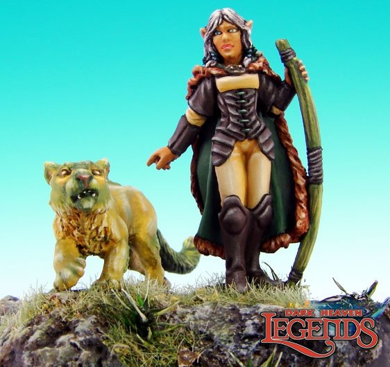 Aeris, Female Elf Ranger and Panther | Tacoma Games