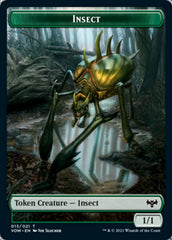 Insect // Human Soldier Double-sided Token [Innistrad: Crimson Vow Tokens] | Tacoma Games