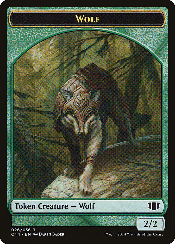 Treefolk // Wolf Double-sided Token [Commander 2014 Tokens] | Tacoma Games