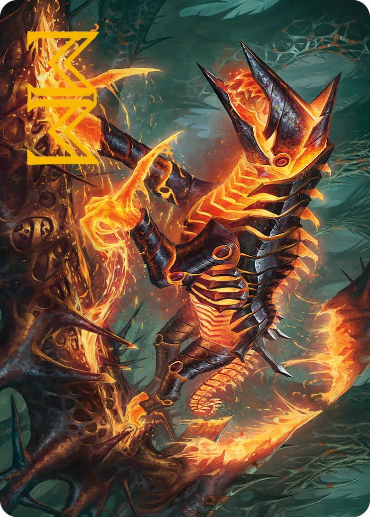 Kuldotha Cackler Art Card (Gold-Stamped Signature) [Phyrexia: All Will Be One Art Series] | Tacoma Games