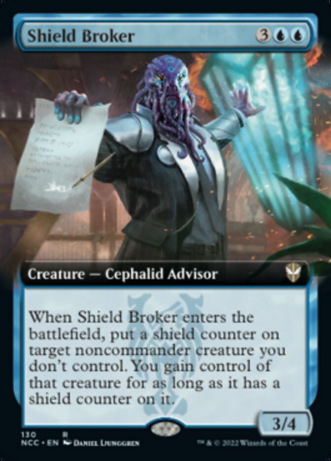 Shield Broker (Extended Art) [Streets of New Capenna Commander] | Tacoma Games