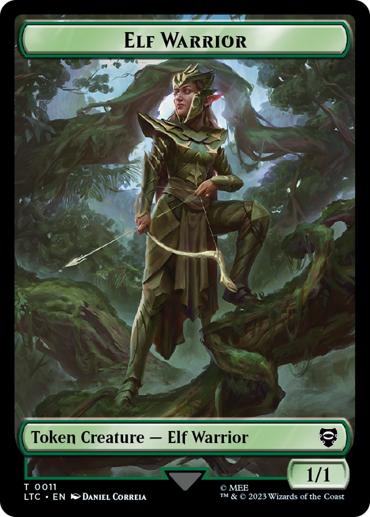 Elf Warrior // Insect Double Sided Token [The Lord of the Rings: Tales of Middle-Earth Commander Tokens] | Tacoma Games