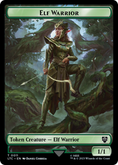 Elf Warrior // Bird Double Sided Token [The Lord of the Rings: Tales of Middle-Earth Commander Tokens] | Tacoma Games