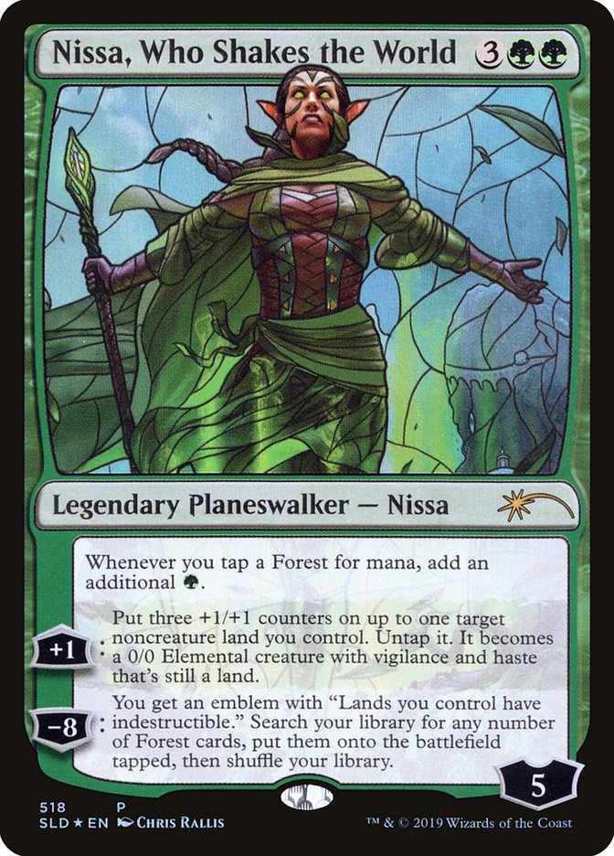 Nissa, Who Shakes the World (Stained Glass) [Secret Lair Drop Promos] | Tacoma Games