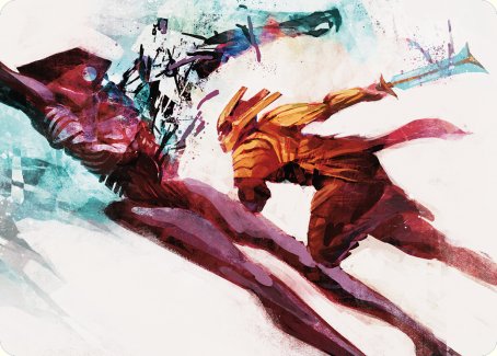Hexgold Slash Art Card [Phyrexia: All Will Be One Art Series] | Tacoma Games