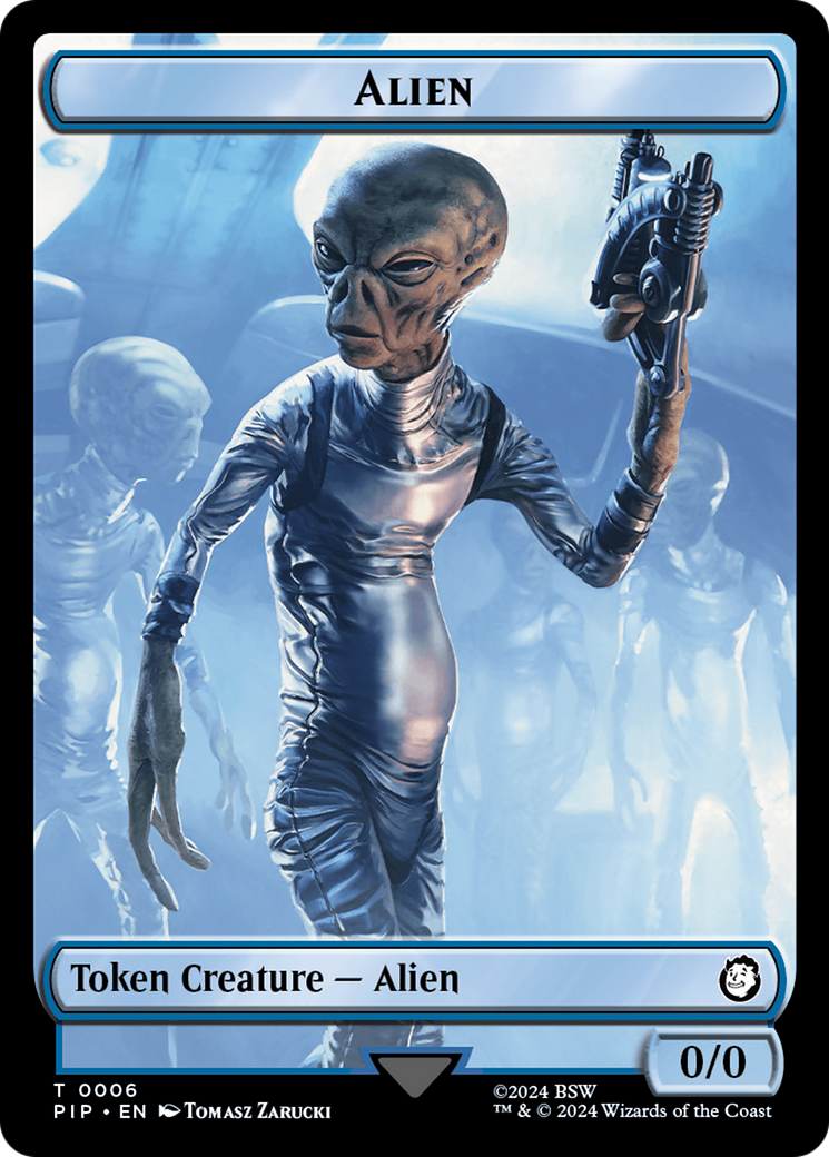 Alien // Clue Double-Sided Token [Fallout Tokens] | Tacoma Games