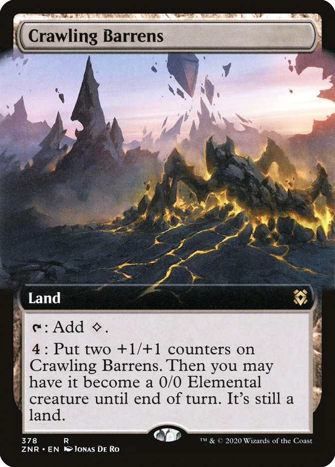 Crawling Barrens (Extended Art) [Zendikar Rising] | Tacoma Games