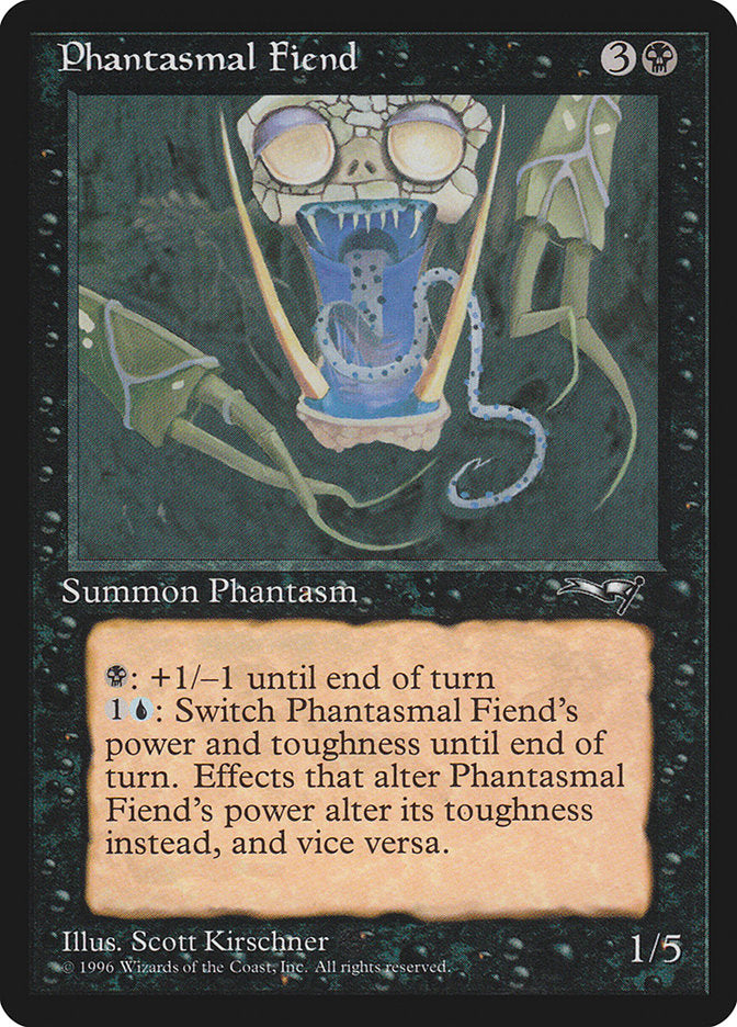 Phantasmal Fiend (Dark Green Background) [Alliances] | Tacoma Games