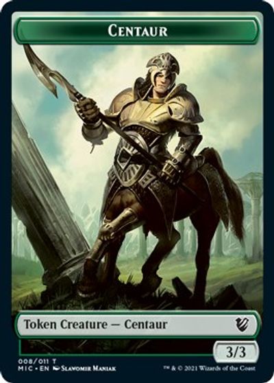 Centaur // Wolf Double-sided Token [Innistrad: Midnight Hunt Commander] | Tacoma Games