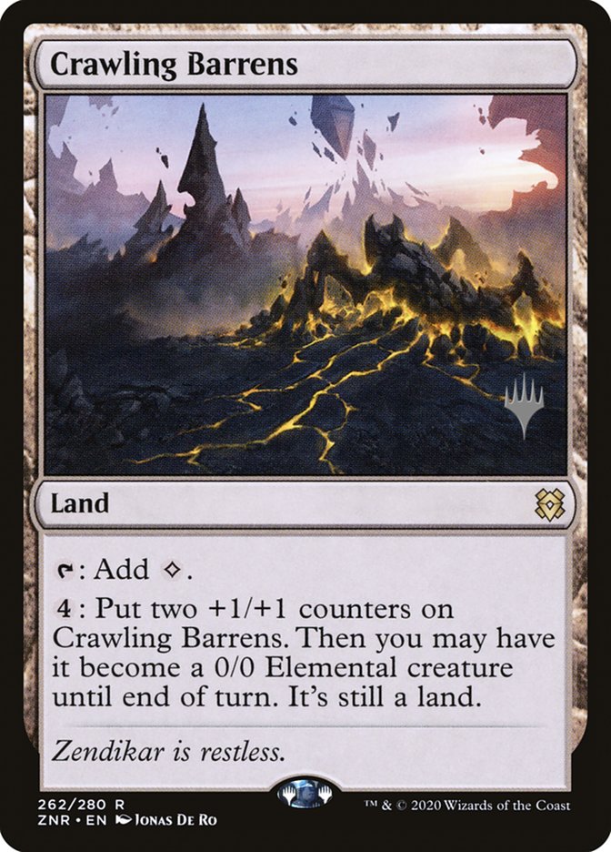 Crawling Barrens (Promo Pack) [Zendikar Rising Promos] | Tacoma Games