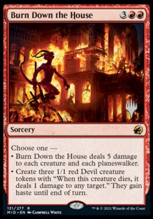 Burn Down the House (Promo Pack) [Innistrad: Midnight Hunt Promos] | Tacoma Games