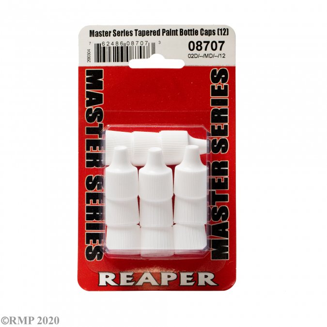 Master Series Tapered Paint Caps (12) (White) | Tacoma Games