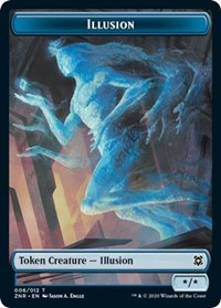 Illusion // Plant Double-sided Token [Zendikar Rising Tokens] | Tacoma Games