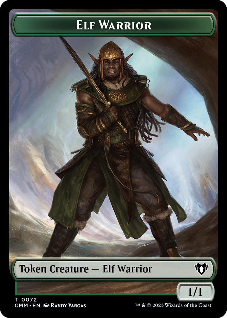 Elf Warrior // Cleric Double-Sided Token [Commander Masters Tokens] | Tacoma Games