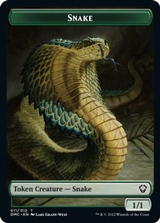 Human // Snake Double-sided Token [Dominaria United Commander Tokens] | Tacoma Games