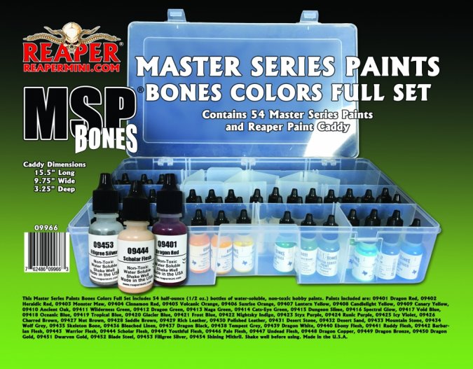 Reaper Master Series Bones Ultra-Coverage Paints Basic Set (09401-09454) | Tacoma Games