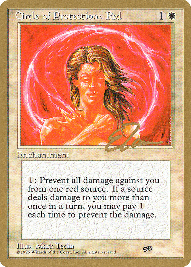 Circle of Protection: Red (Eric Tam) (SB) [Pro Tour Collector Set] | Tacoma Games