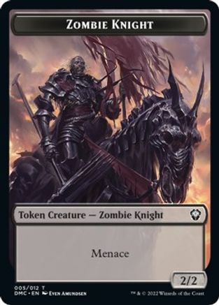 Zombie Knight // Warrior Double-sided Token [Dominaria United Commander Tokens] | Tacoma Games