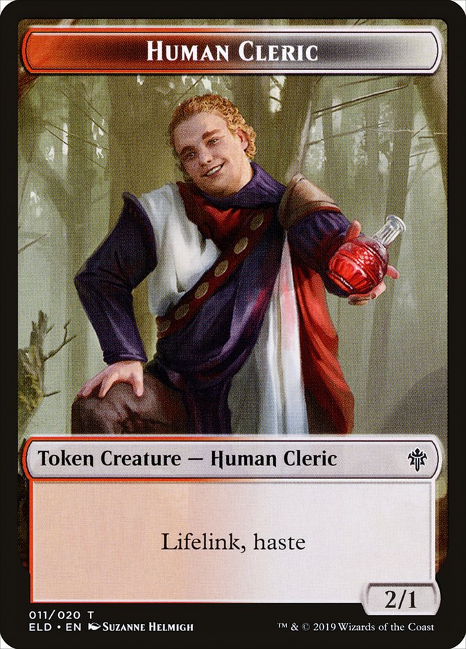 Human Cleric [Throne of Eldraine Tokens] | Tacoma Games