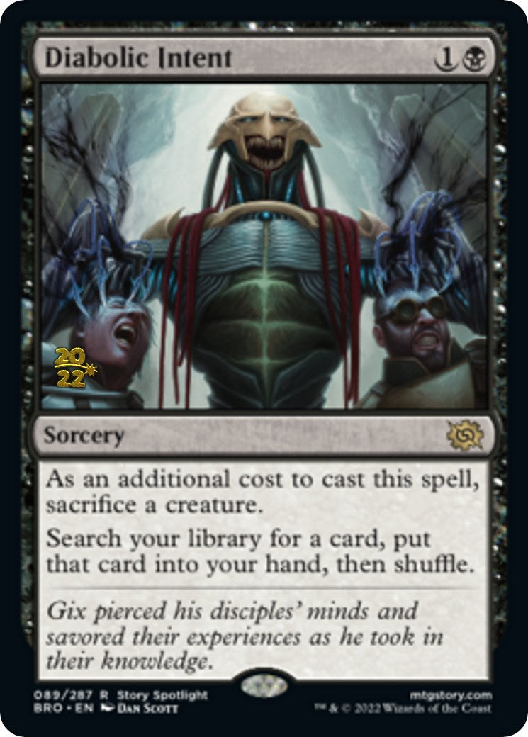 Diabolic Intent [The Brothers' War: Prerelease Promos] | Tacoma Games