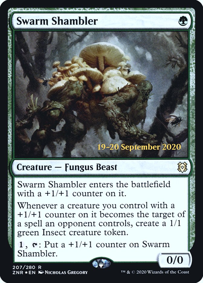 Swarm Shambler  [Zendikar Rising Prerelease Promos] | Tacoma Games