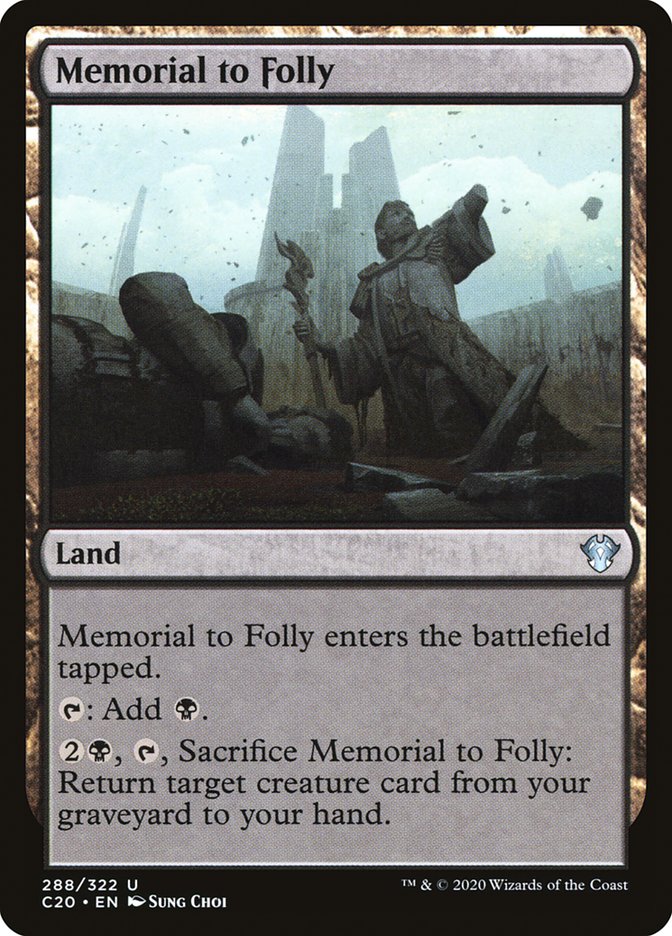 Memorial to Folly [Commander 2020] | Tacoma Games