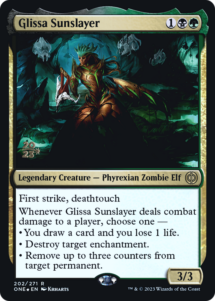 Glissa Sunslayer [Phyrexia: All Will Be One Prerelease Promos] | Tacoma Games