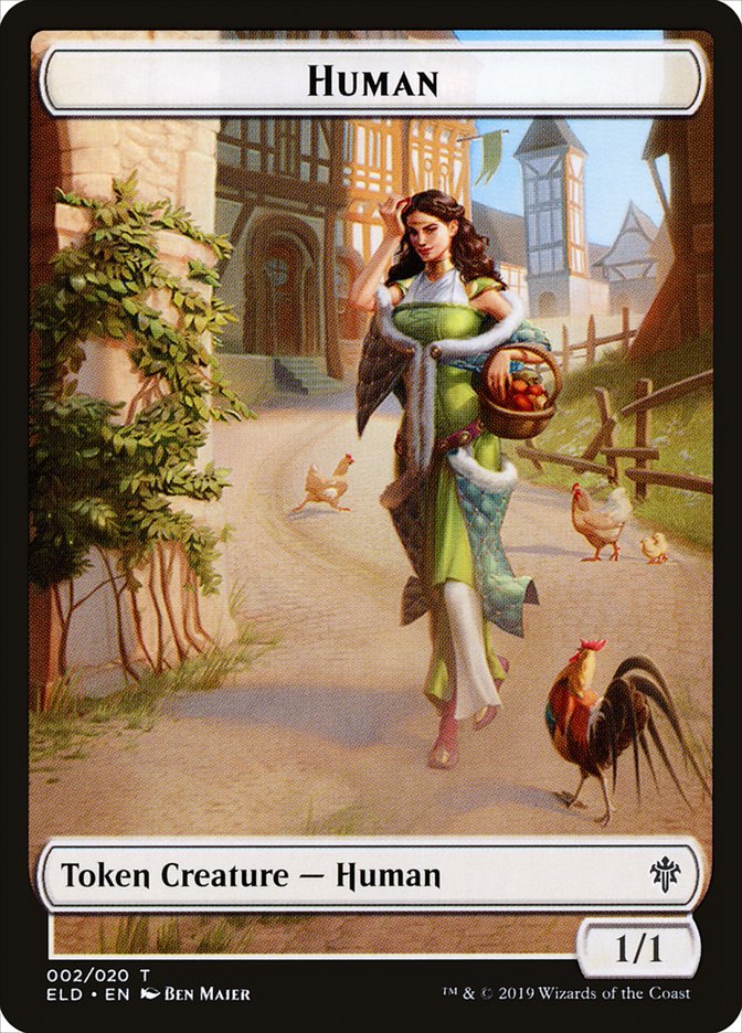 Human // Clue Double-sided Token [Pioneer Challenger Decks 2022] | Tacoma Games