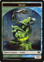 Snake (021) // Saproling Double-Sided Token [Commander 2015 Tokens] | Tacoma Games