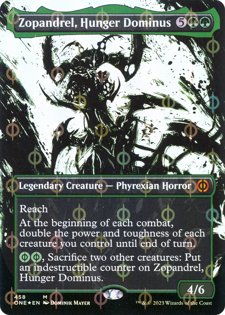 Zopandrel, Hunger Dominus (Borderless Ichor Step-and-Compleat Foil) [Phyrexia: All Will Be One] | Tacoma Games