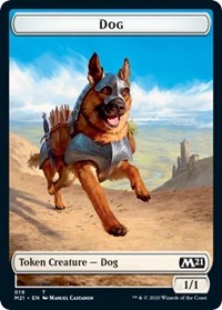 Dog // Weird Double-sided Token [Core Set 2021 Tokens] | Tacoma Games