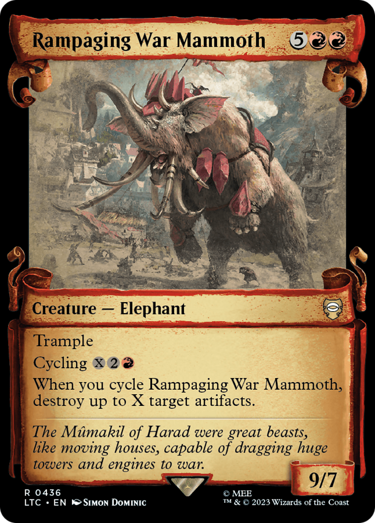 Rampaging War Mammoth [The Lord of the Rings: Tales of Middle-Earth Commander Showcase Scrolls] | Tacoma Games